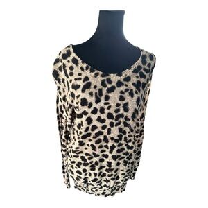 Torrid Leopard Print Slub Pullover Raglan Sweater – Size 00 (16-18)